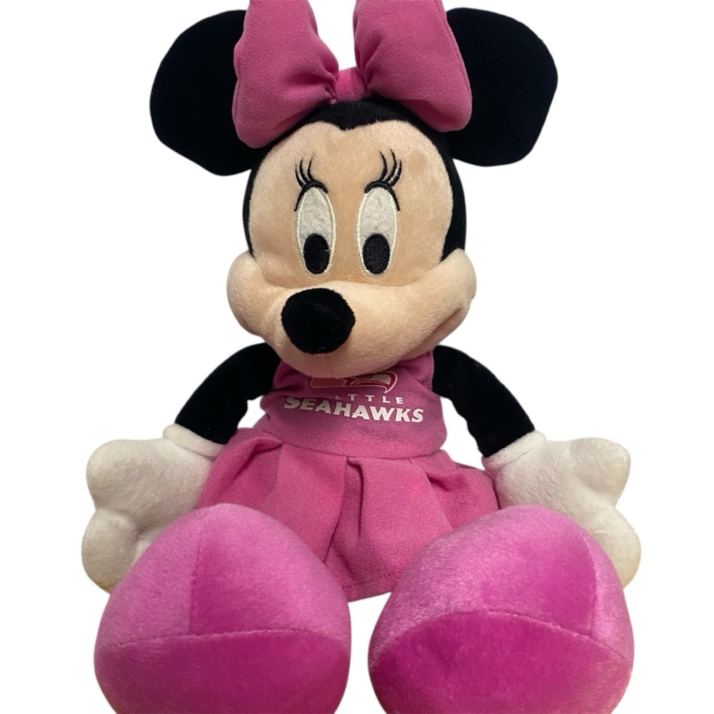 Disney+Seattle Seahawks Minnie Mouse Plush Toy - Pink and Black